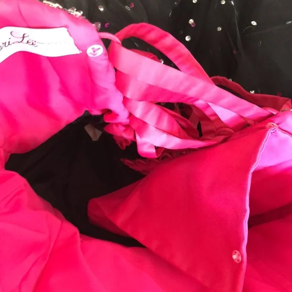 Ball Gown, Sequenced Satin Tulle, Pink & Black (size 9) - Picture 9 of 14